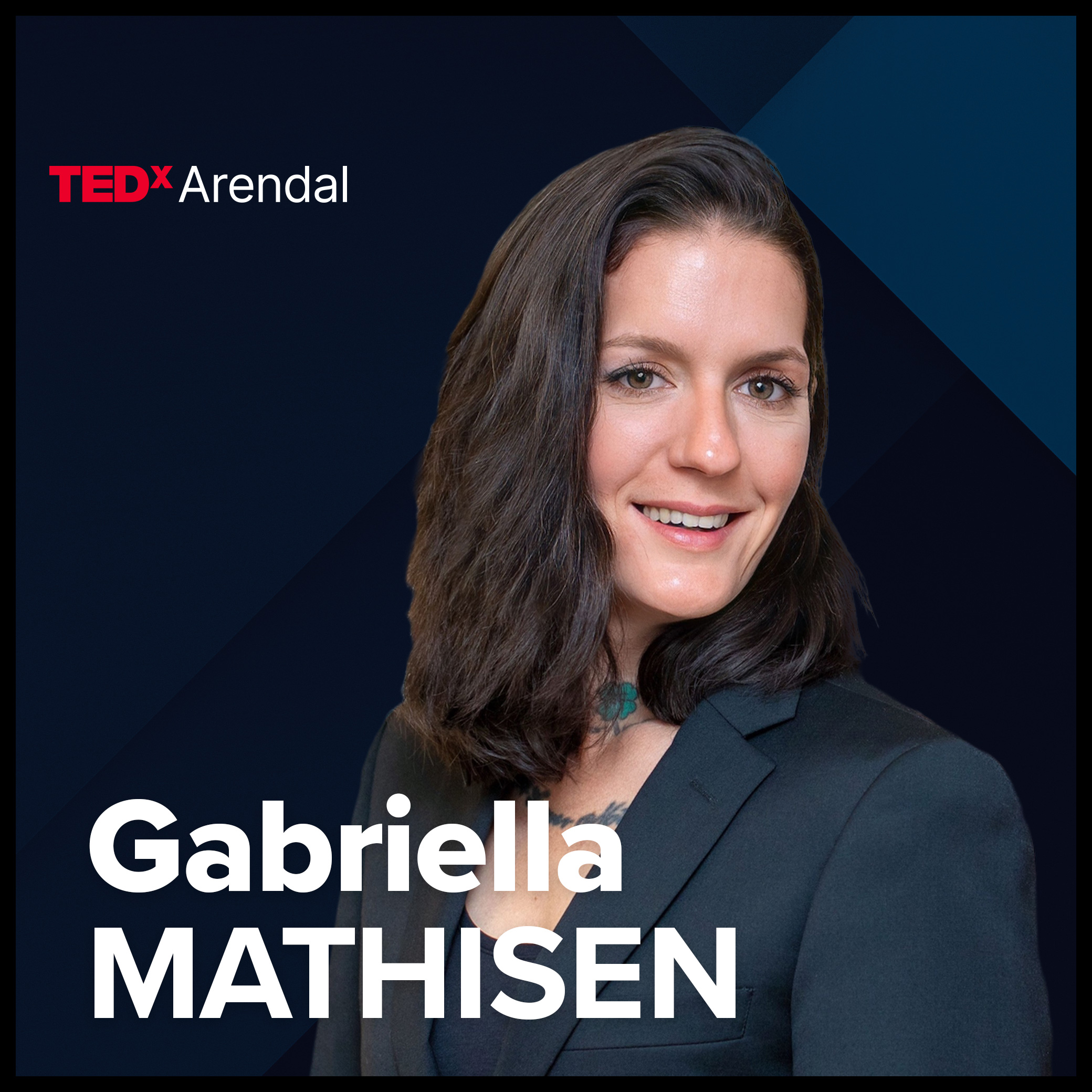 Gabriella Mathisen presentation card 2023 (photo: Lars Vingelsgård)